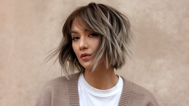 Woman with short, textured hairstyle