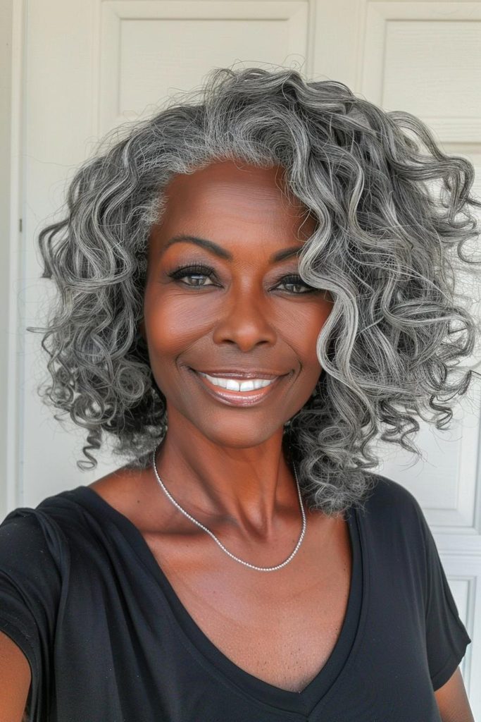 Gorgeous Natural Gray Hair Ideas for Black Women Over 50