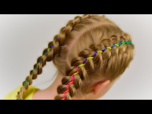 French Braids With Ribbon Detail